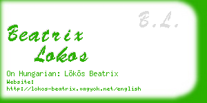 beatrix lokos business card